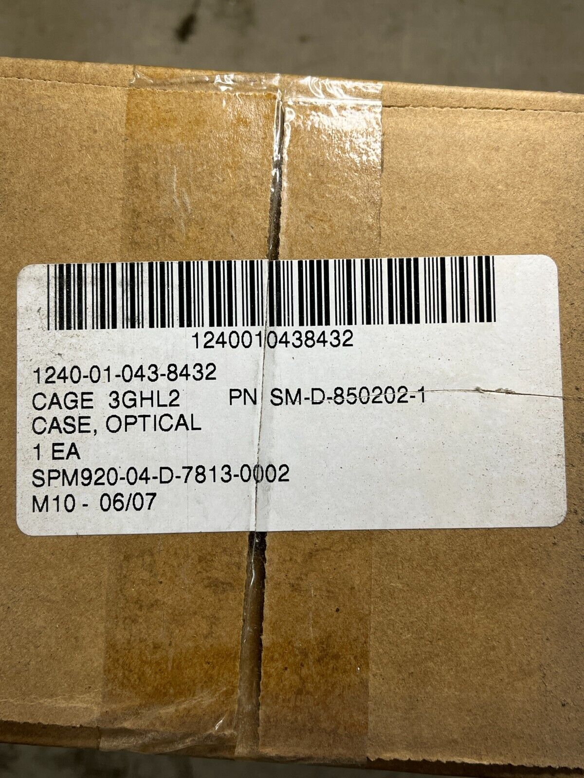 OPTICAL INSTRUMENT CASE NIGHT VISION SIGHT SM-D-850202-1 1240-01-043-8432