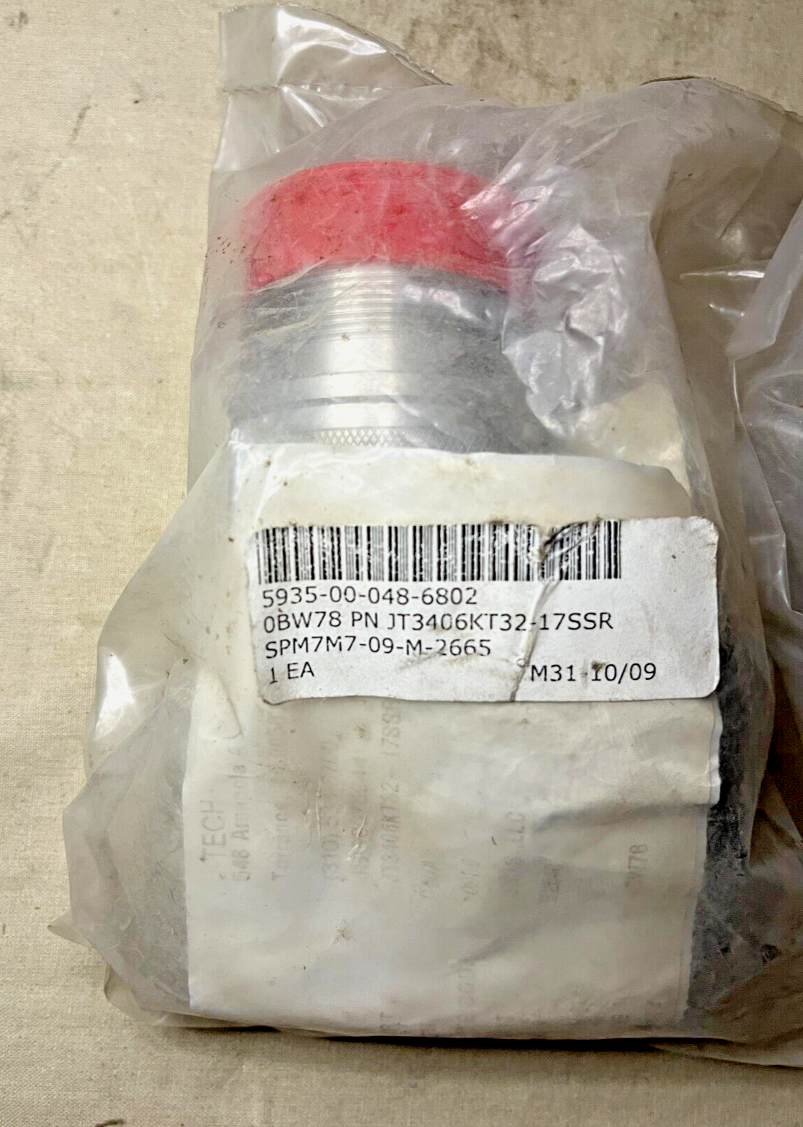 AIRCRAFT A-10, C-5, (C-5A) JT3406KT32-17SSR PLUG CONNECTOR 5935-00-048-6802