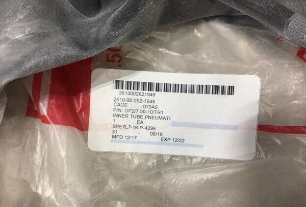 TR150 TIRE RUBBER INNER TUBE 2610-00-889-9174 VALVE GP3/4.80/4.00-8/TR87/OFF NOS