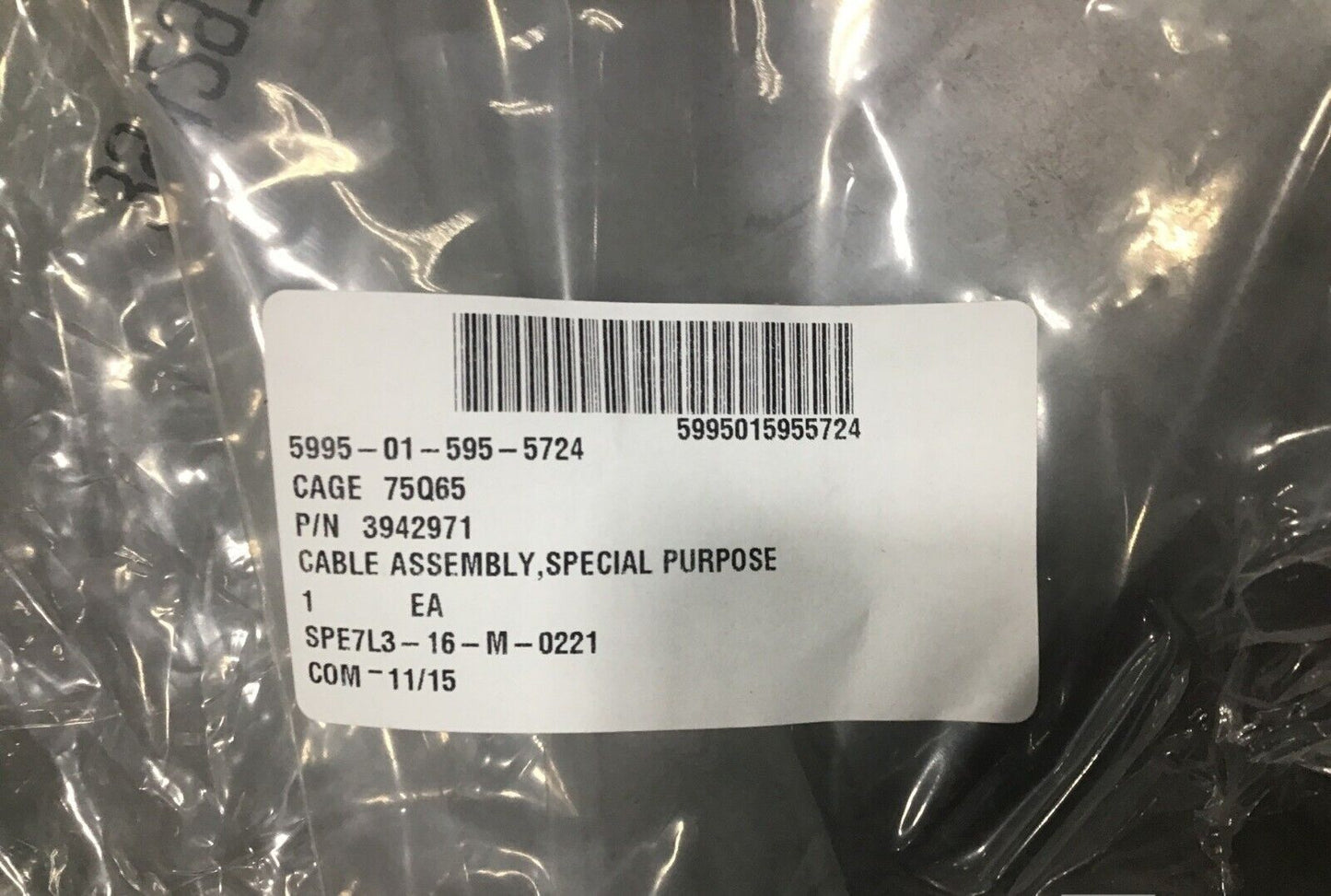 MILITARY MRAP M-ATV CABLE ASSEMBLY 312.000 INCHES 3942971 5995-01-595-5724