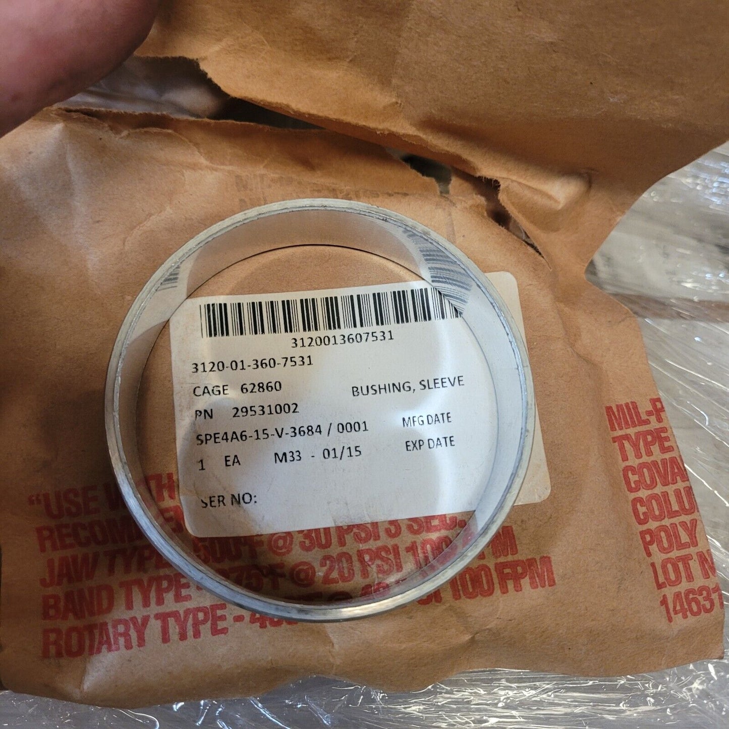 MILITARY FMTV XM1117 ALLISON 29531002 23048146 SLEEVE BUSHING 3120-01-360-7531