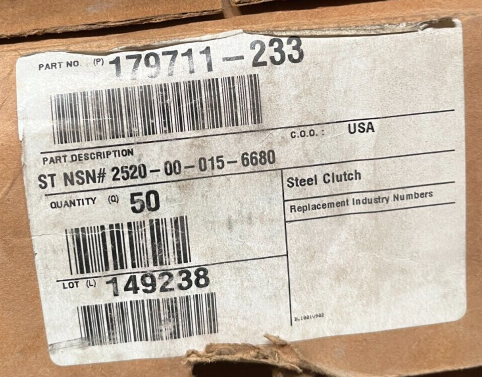 M-113A, M-113A2, M-113A3 6774403 CLUTCH APPLY PLATE 179711-233 2520-00-015-6680