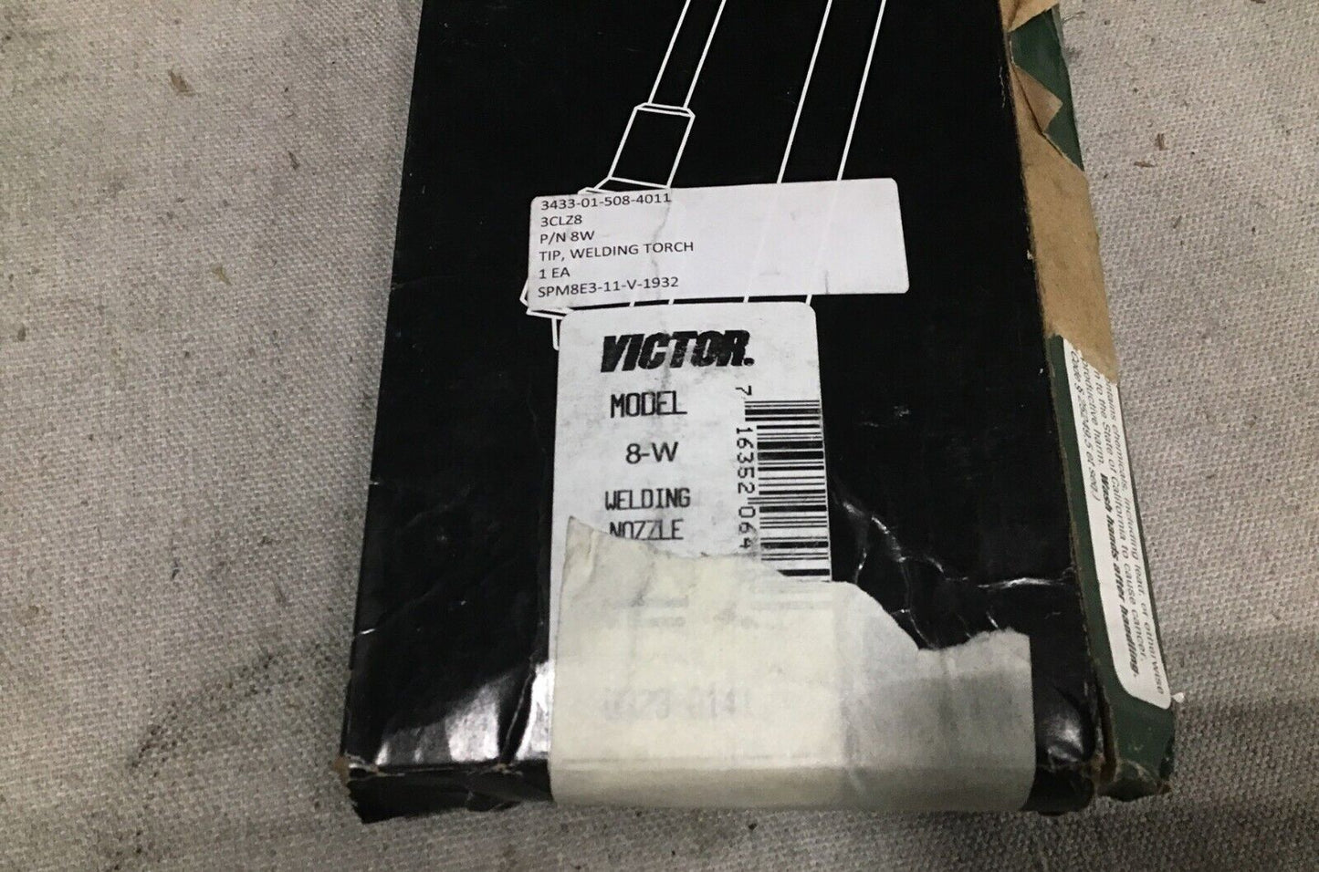 Victor 8-W 300 Series Welding Nozzle tip, Size 9 9W1 8W 3433-01-508-4011