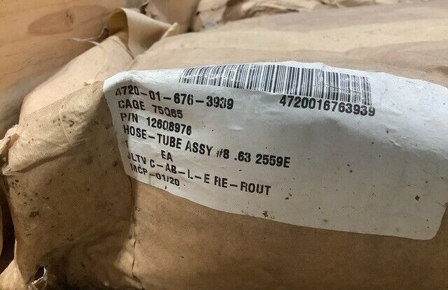 M1279A1 (JLTV) TRUCK NON-METALLIC HOSE ASSEMBLY 12608976 NSN 4720-01-676-3939