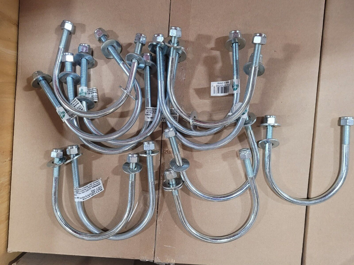 Lot of Hardware Essentials 320870 U-Bolt Round Zinc 3/8" x 4-5-8" x 3-1/2" 12ea