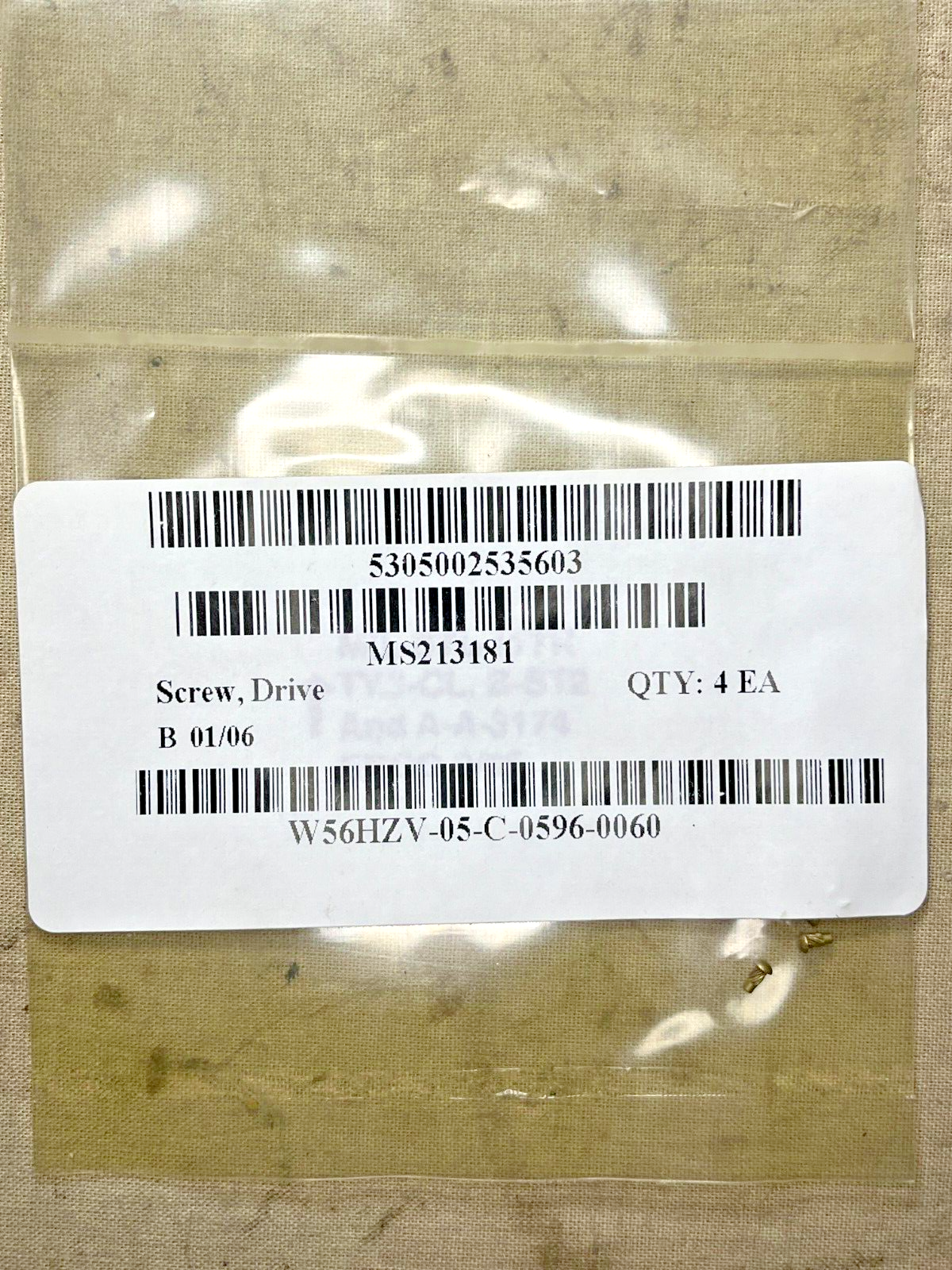 4EA AIRCRAFT F-108 MS21318-1 DRIVE SCREW N530P102 AN53500-2 5305-00-253-5603 USA