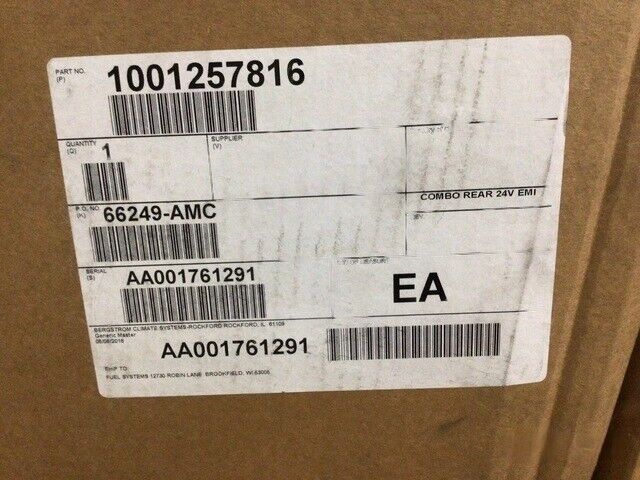 FIRE FIGHTING TRUCK BERGSTROM 1001257816 HVAC REAR HEATING AND AIR CONDITION