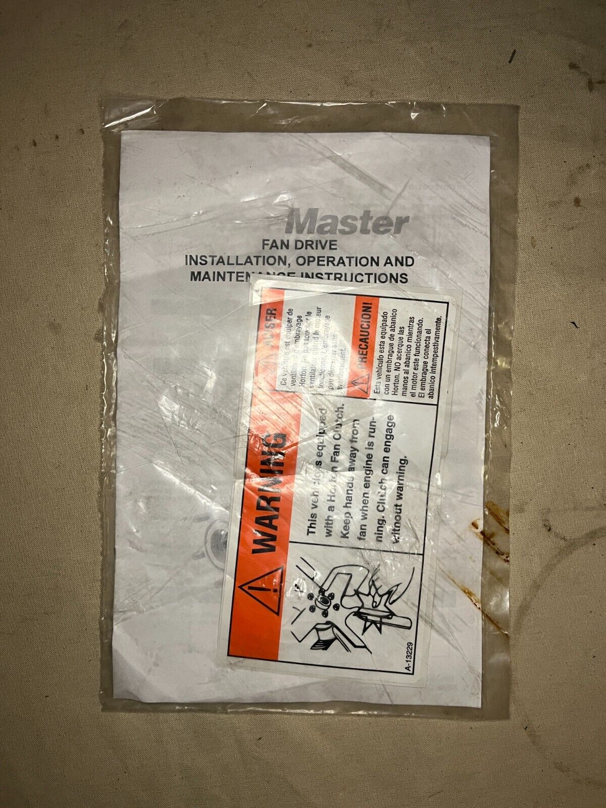 MRAP VEHICULAR HORTON ZBH999023 DRIVE FAN & MTG ASM HOR99A9023 3040-01-568-6207