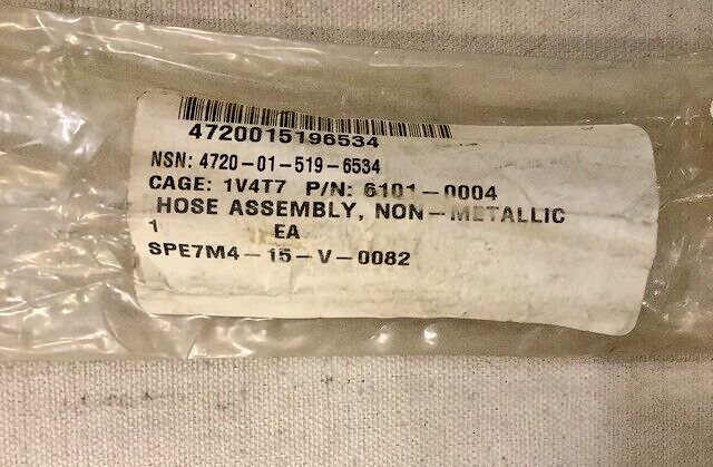M870 Semi Trailer 3/8" (9.5 MM) NONMETALLIC HOSE ASSY 6101-0004 4720-01-519-6534