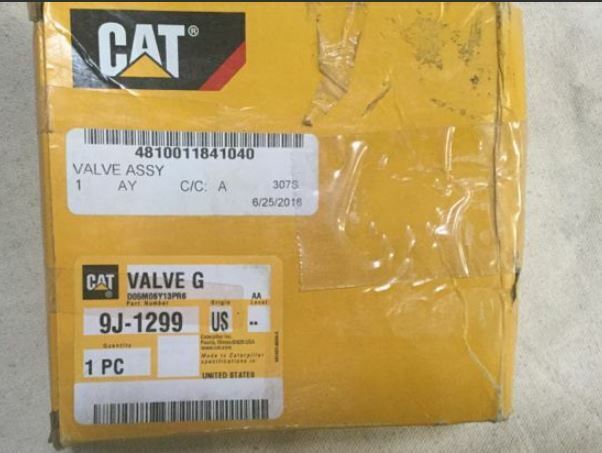 479-8457 4798457 VALVE ASSEMBLY PILOT CAT OEM 9J1299 4810-01-184-1040