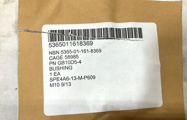 (1EA) AIRCRAFT MODEL A-6 AVIARMS GB10D5-4 HEAVY DUTY BUSHING 5365-01-161-8369