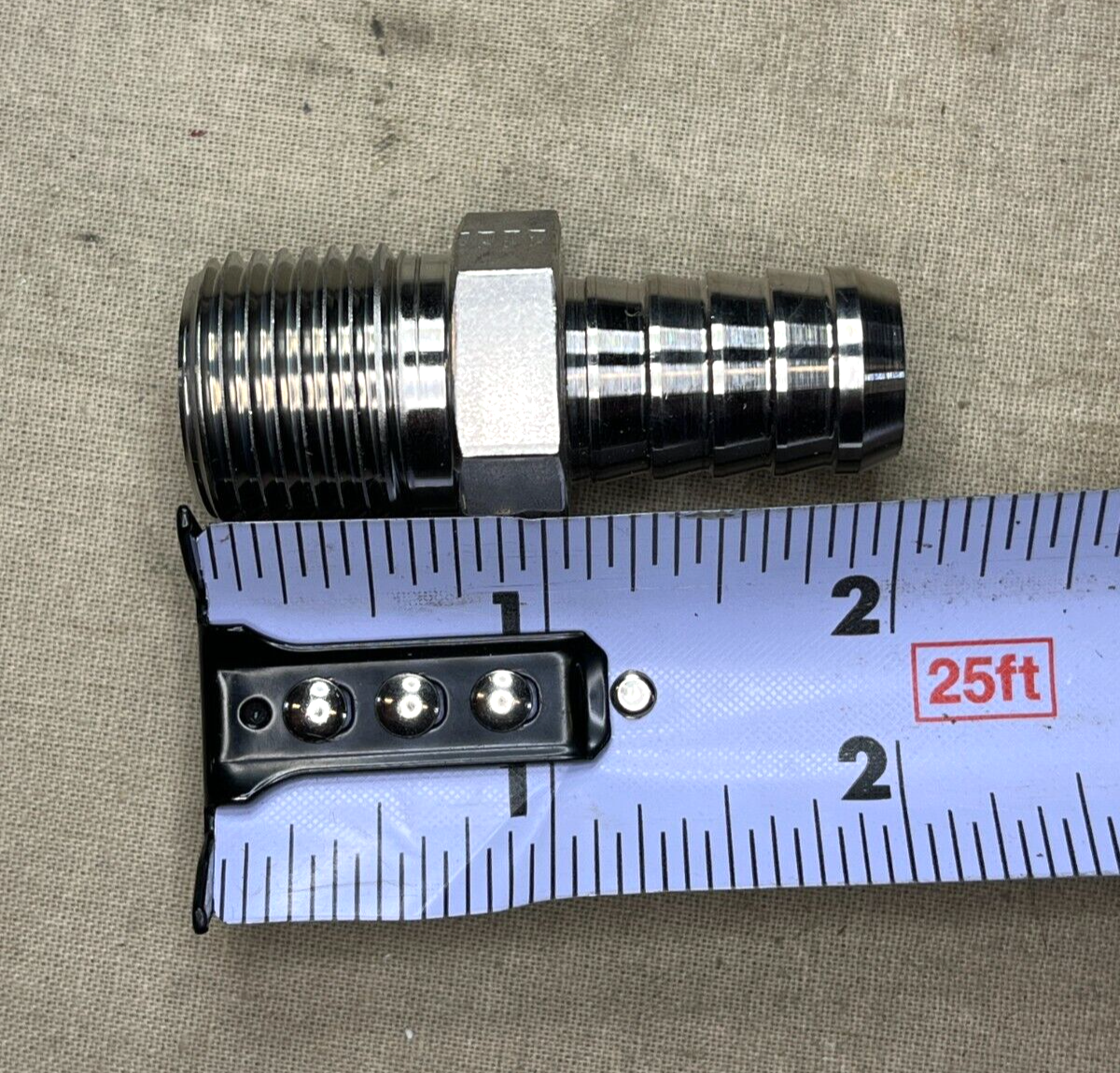 PARKER 8-8 B2HF-SS 1/2" BARB MALE PIPE HOSE STRAIGHT ADAPTER 4730-01-238-0179