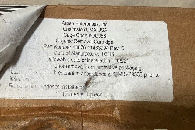 SEMITRAILER MOUNTED RADAR SET FLUID FILTER ELEMENT 11463994 4330-01-232-2061