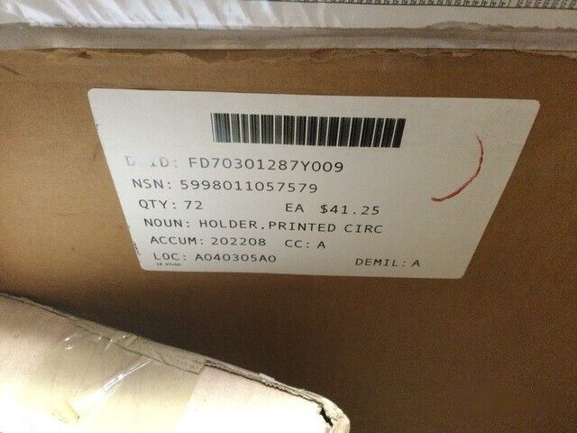 1) New 0N278533-502 GUIDE PLATE ASSY Circuit Board Holder 5998-01-105-7579