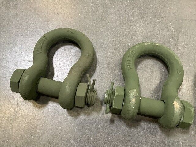 MILITARY MRAP HMMWV M939 FMTV 12328579 3819274 TOW SHACKLE 1-3/8" 21 TON NOS