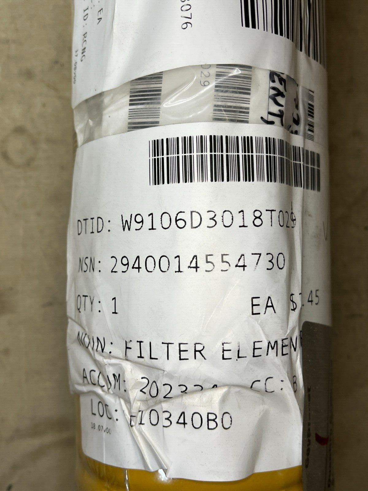 GENUINE CAT 1R-0749 RH INSIDE FLUID FUEL FILTER ELEMENT 3TM257 2940-01-455-4730