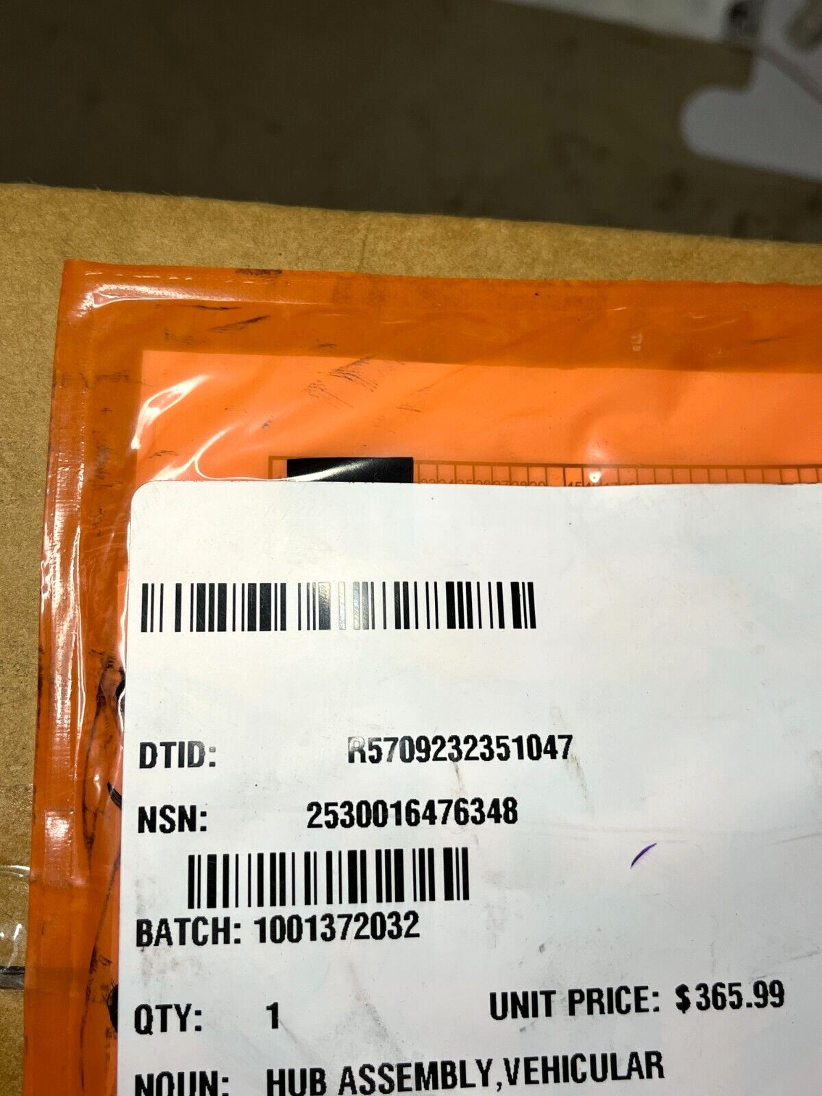 GENUINE DEXTER 008-287-11 WHEEL HUB PARTS KIT ASSY HU8-8K916 2530-01-647-6348