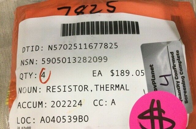LOCKHEED 2849305-1 THERMAL RESISTOR AN/BSY-1(V)SIGNAL SYSTEM 5905-01-328-2099