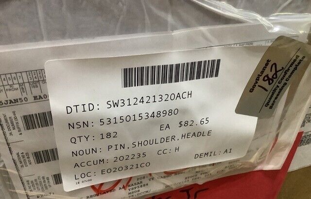 SATELLITE COMMUNICATION TERMINAL G611631-1 HEADLESS SHOULDER PIN 5315015348980