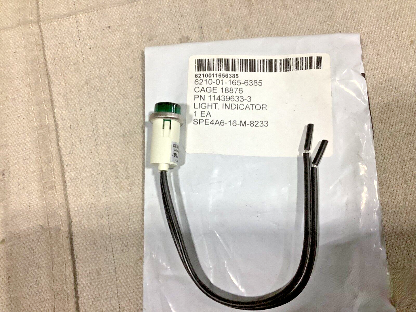 MILITARY MIM-104 PATRIOT 11439633-3 INDICATOR LIGHT 11439633 6210-01-165-6385