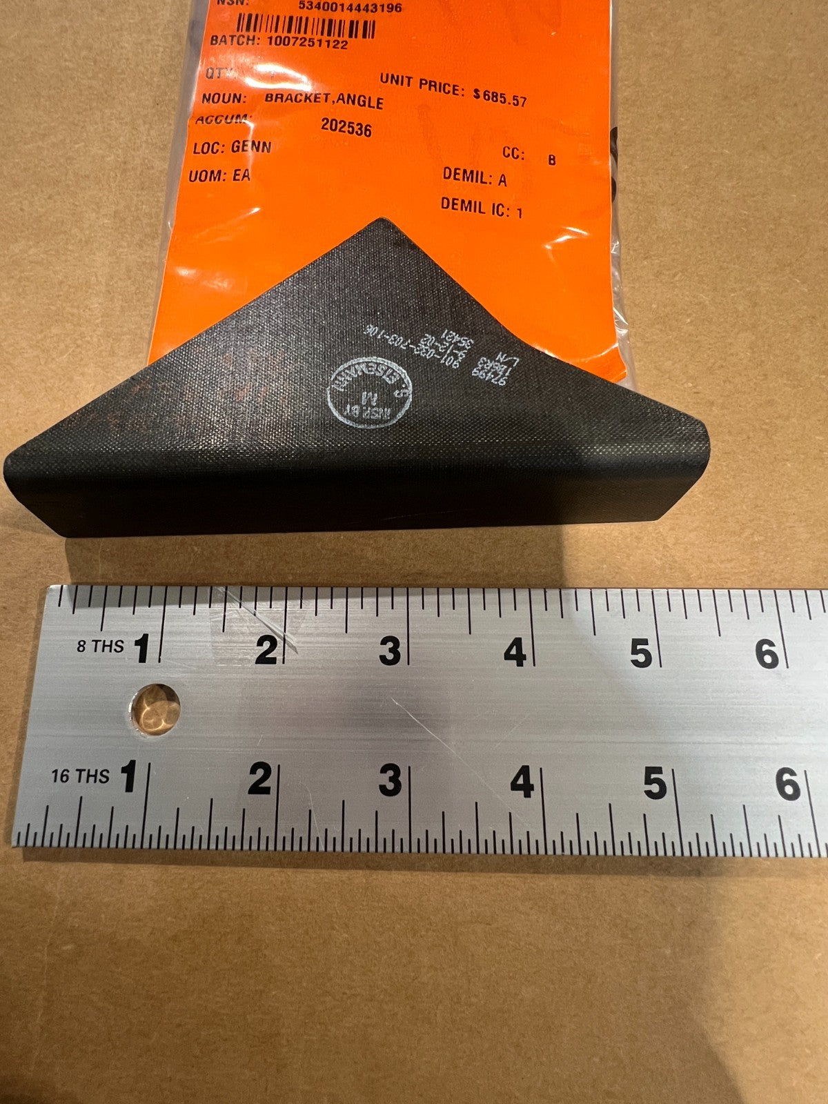 Angle Bracket V-22A NSN 5340-01-444-3196 - photo 3