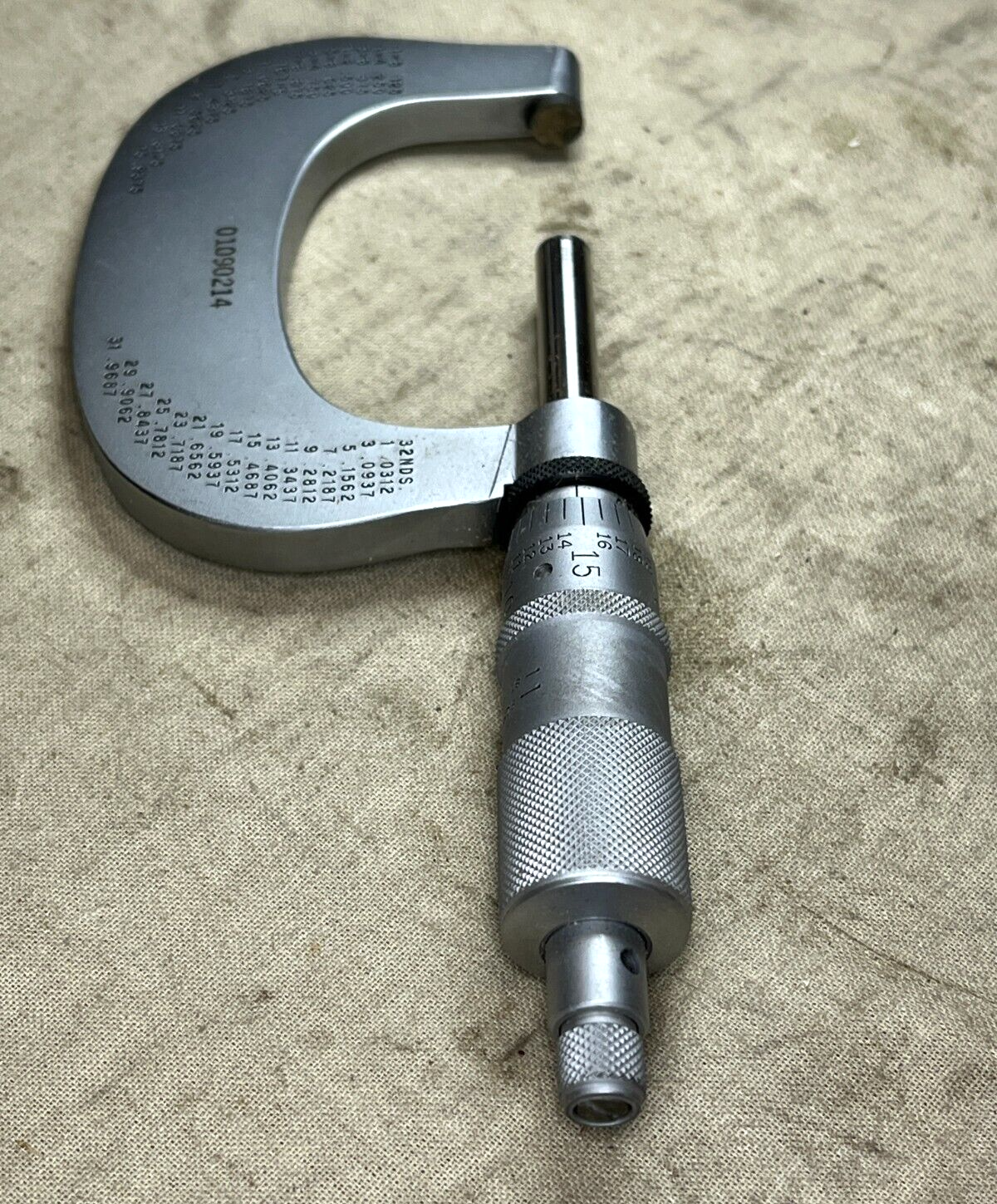NEW T436RL-2 1-2" OUTSIDE MICROMETER CALIPER GGG-C-105 5210-00-243-2933