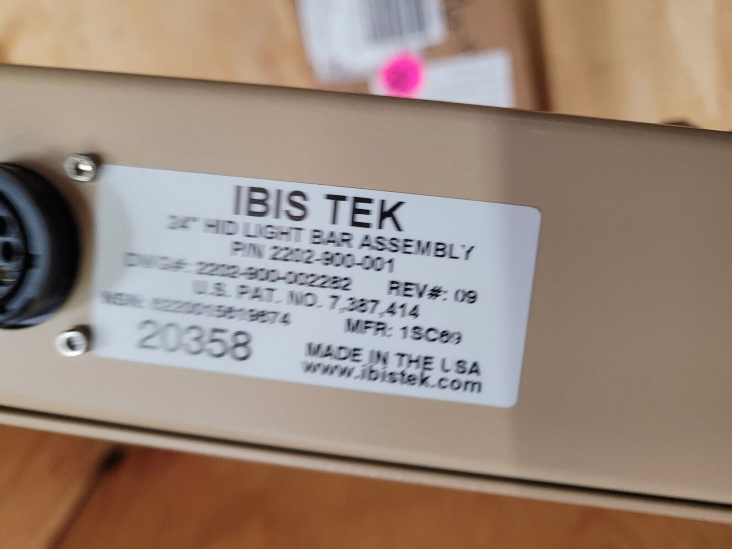 GENUINE IBIS TEK 24'' IR HID LIGHT BAR 2202-900-001 HMMWV HUMVEE M1123 M1045