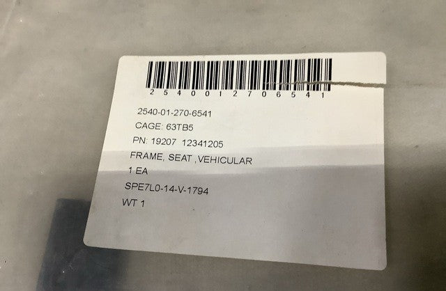Seat Frame 1/4-TON NSN 2540-01-270-6541 - photo 3