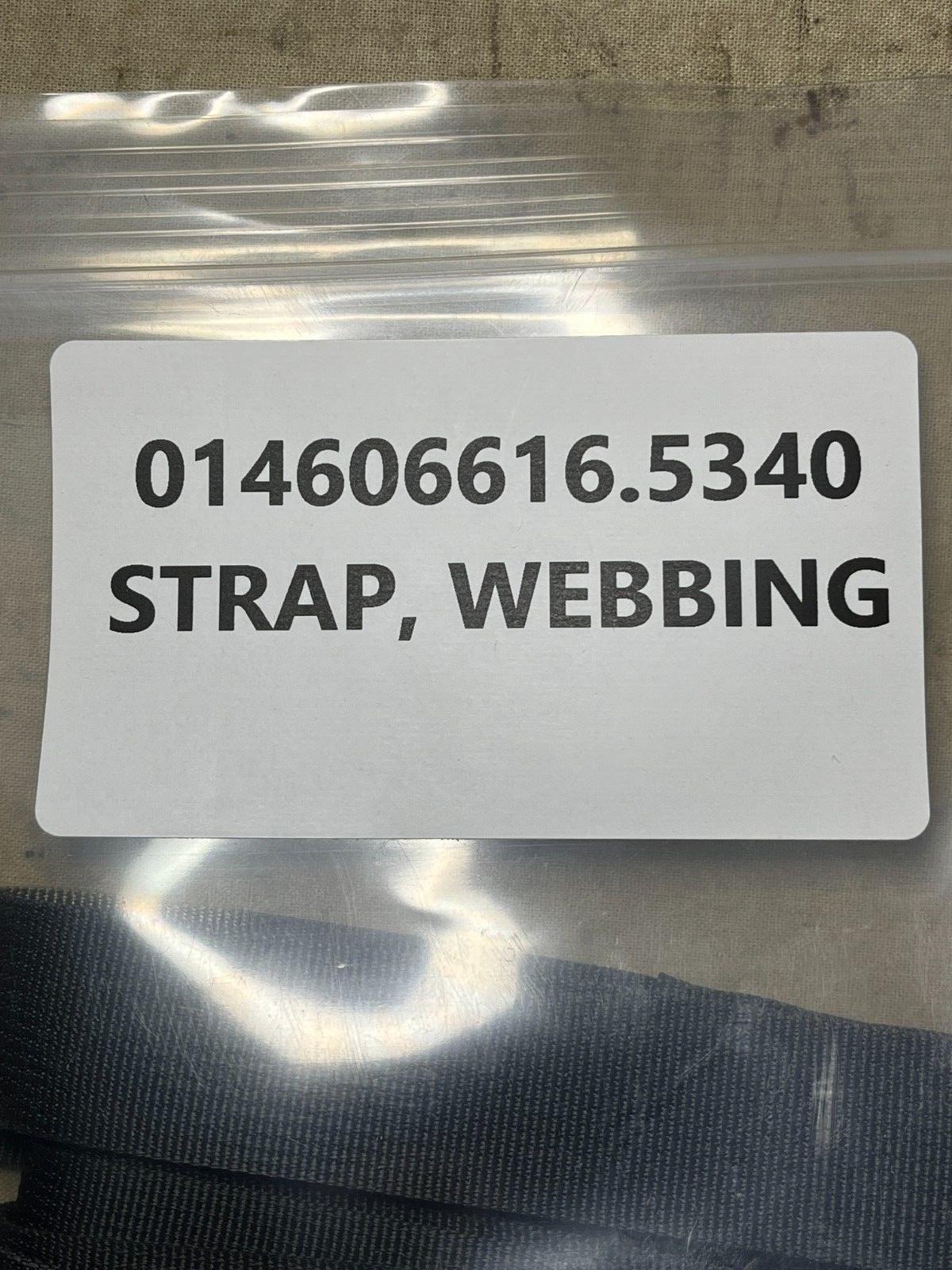 FMTV CAMO VINYL CARGO COVER WEBBING STRAP, TIE-DOWN 12421716 5340-01-460-6616