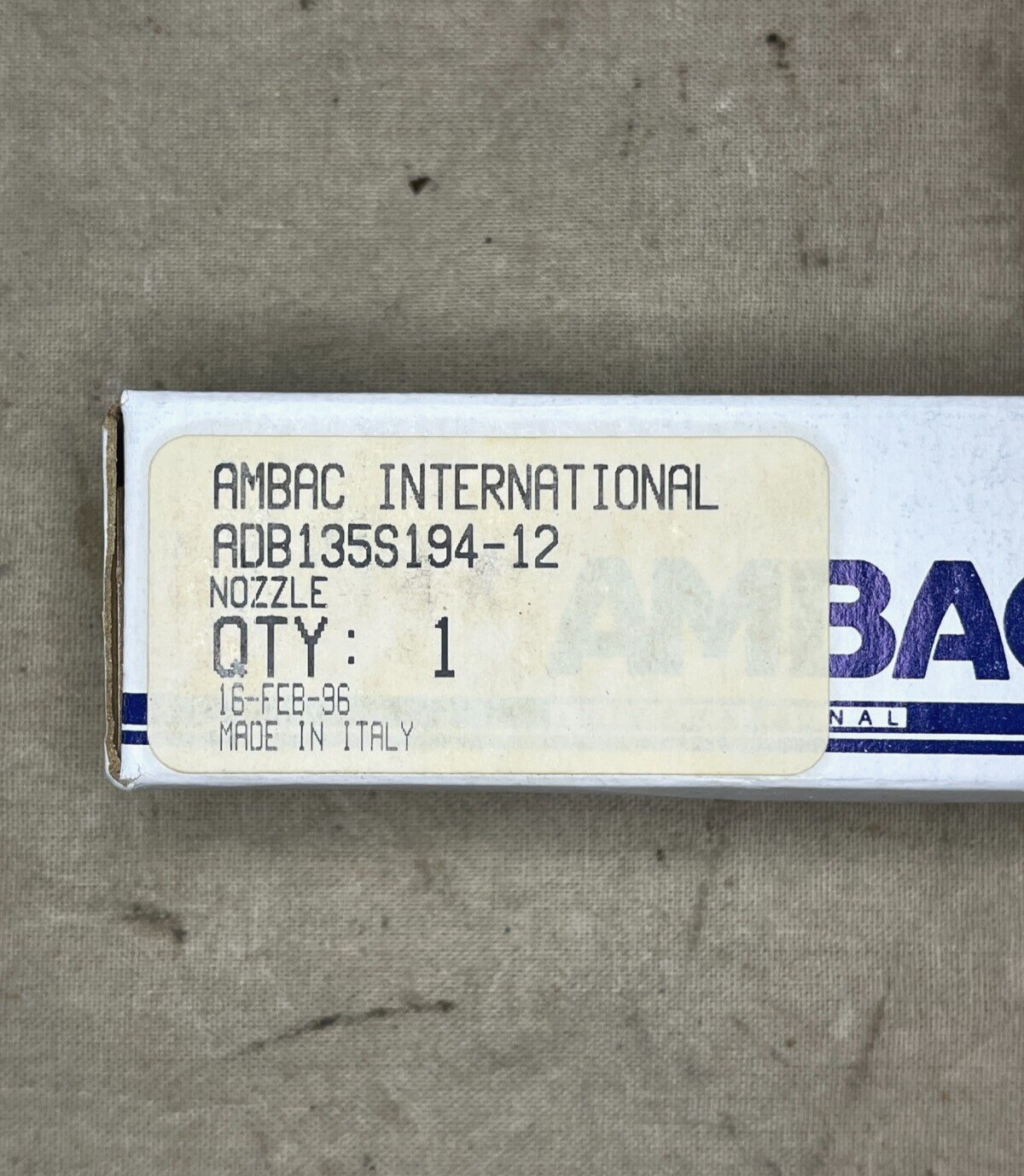 NEW AMBAC INTERNATIONAL ADB135S194-12 NOZZLE ADB135S19412