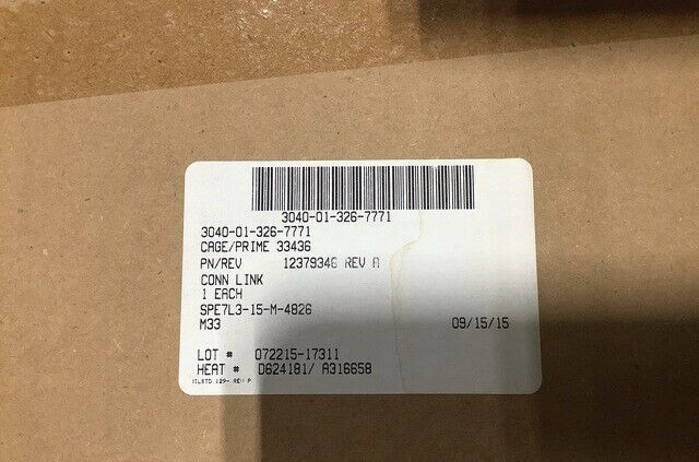 M9 ARMORED COMBAT EARTHMOVER 12379346 RIGID CONNECTING LINK 3040-01-326-7771