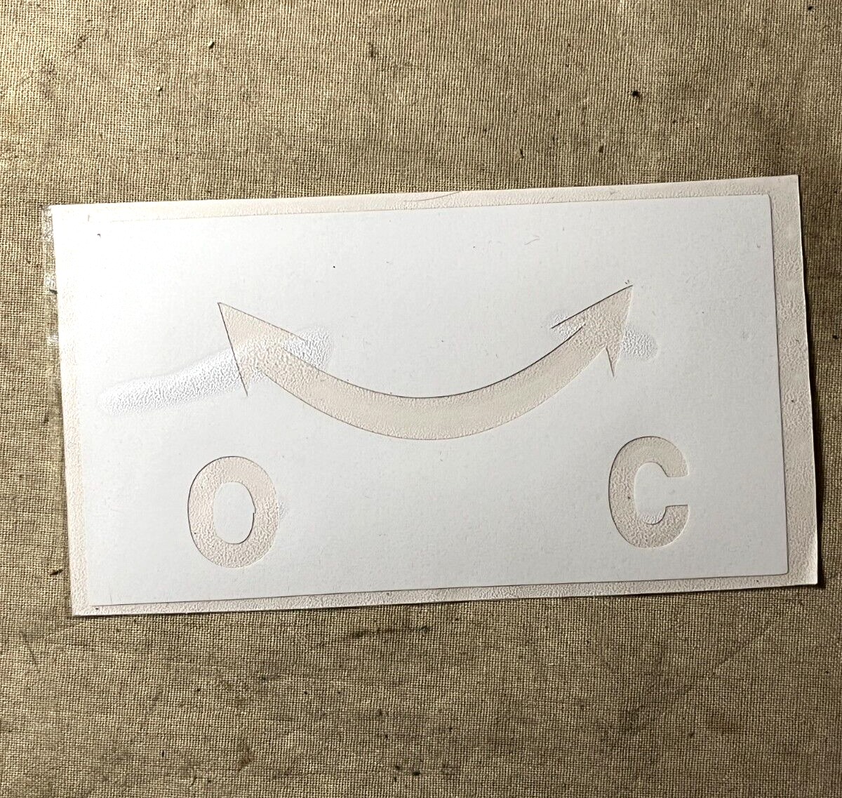 MRAP RG-31 RCV R0125167 IDENTIFICATION MARKER STENCIL - C/O ARROW ABOVE