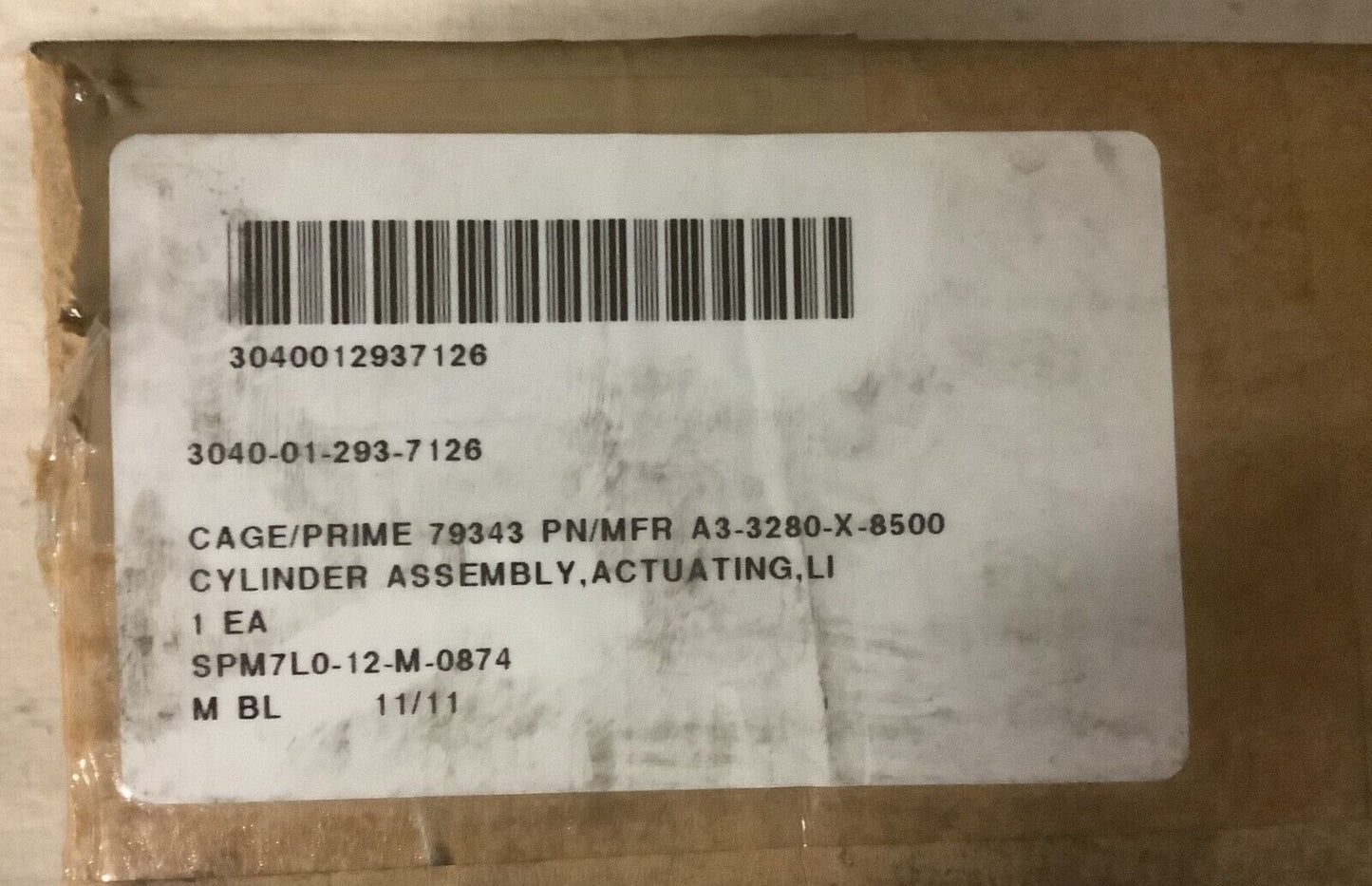 FORKLIFT TRUCK 6000 LB A3-3280-X-8500 ACTUATING LINEAR CYLINDER 3040-01-293-7126