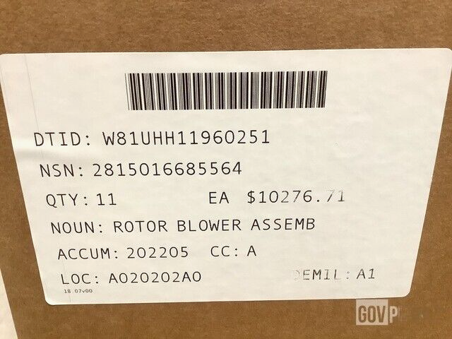 ERMP – EXTENDED-RANGE MULTI-PURPOSE TURBONETICS 11750 ROTOR BLOWER ASSEMBLY