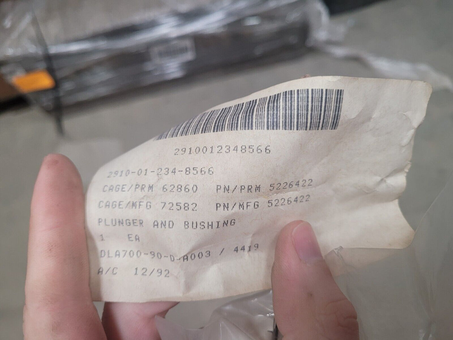 5226184 5226422 DETROIT DIESEL PLUNGER & BUSHING FUEL INJECTO 2910-01-234-8566