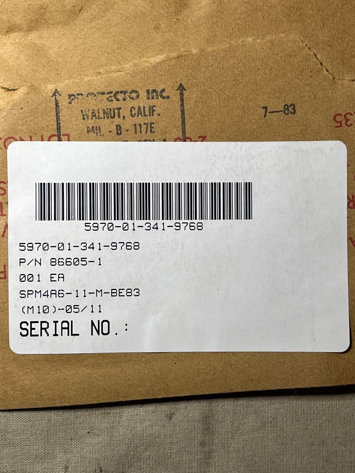 OECO HELICOPTER OBSERVATION OH-58D 86605-1 PLATE INSULATOR 5970-01-341-9768