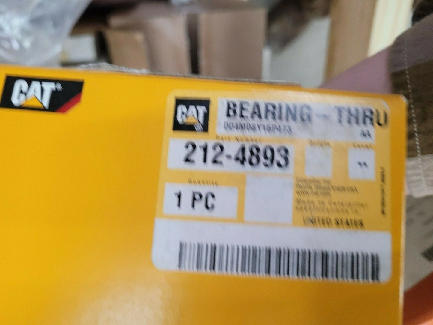 New Genuine CAT Caterpillar Thrust Bearing 212-4893 2124893 - Factory Sealed Box