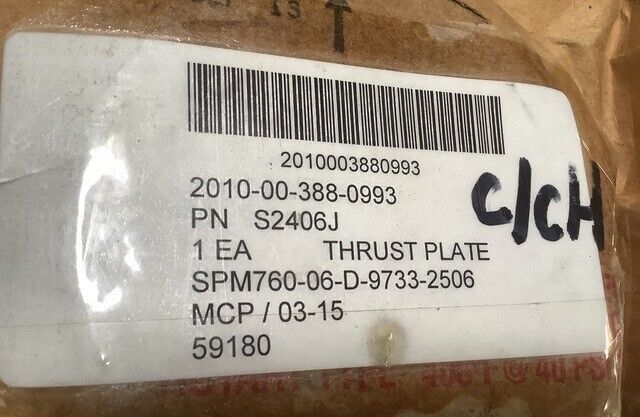 GENUINE SIEMENS ENERGY S2406J SG2502PC78 W121DSX1 THRUST PLATE 2010-00-388-0993