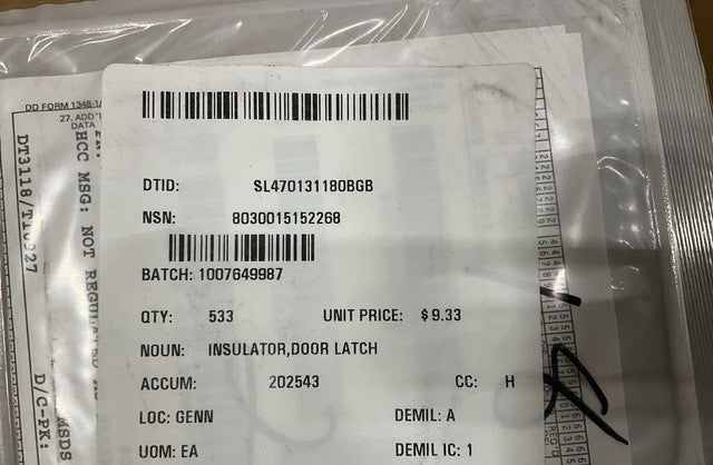 Door Latch Insulator 3440392 NSN 8030-01-515-2268 - photo 3