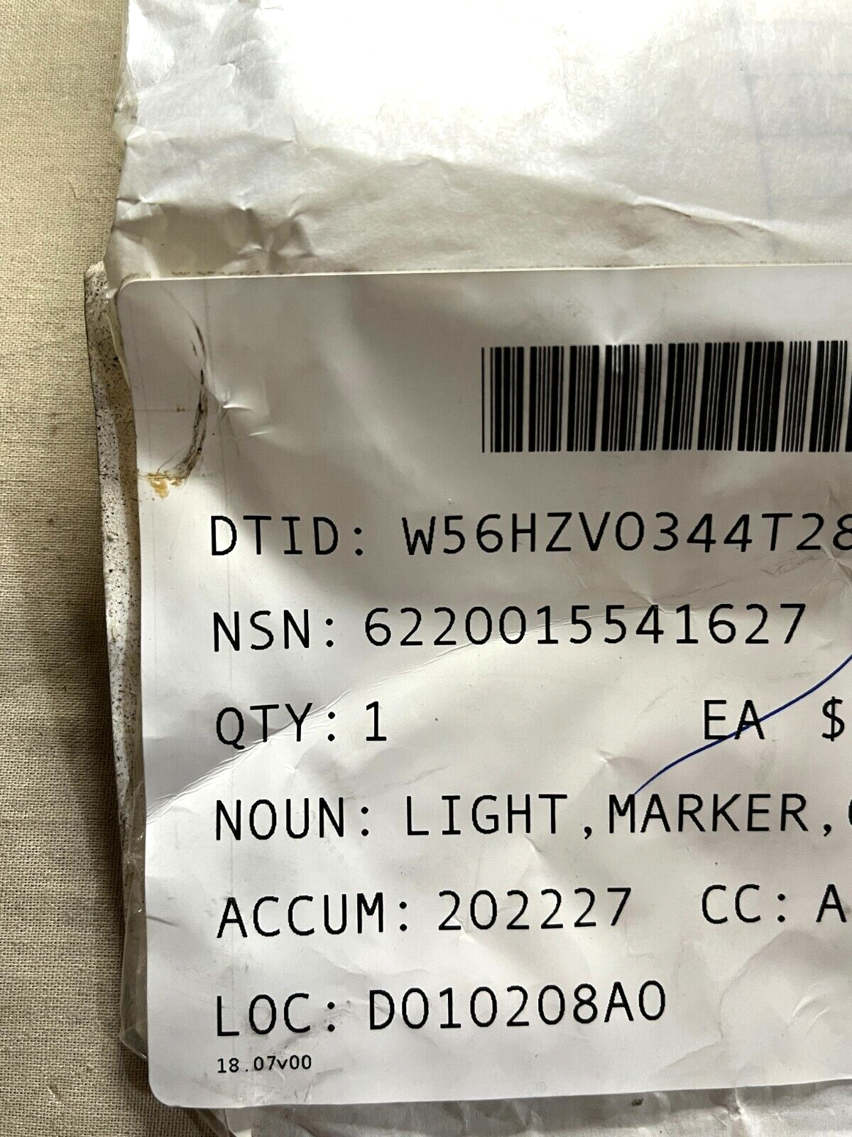 MK2 HIGH SPEED WHEELED TRACTOR TRUCK-LITE 3131245 MARKER LIGHT 6220-01-554-1627