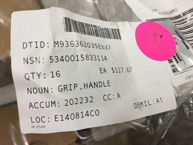 PLASAN NORTH AMERICA 0312105940-00 HANDLE GRIP MATV HUMVEE MRAP 5340-01-583-3114