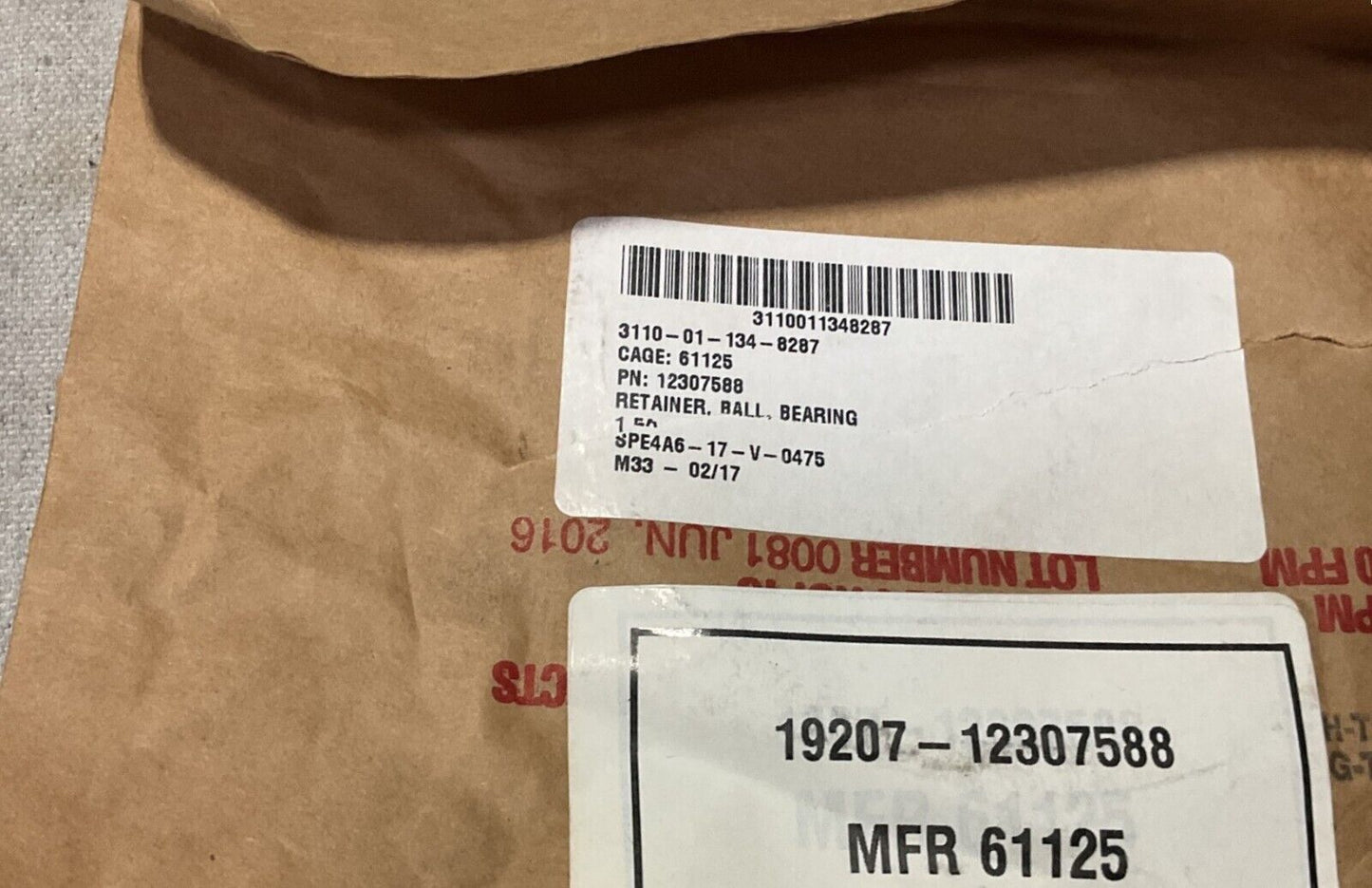 M270 MLRS, A4 A3 BFV 12307588 BEARING BALL RETAINER 10085898 3110-01-134-8287