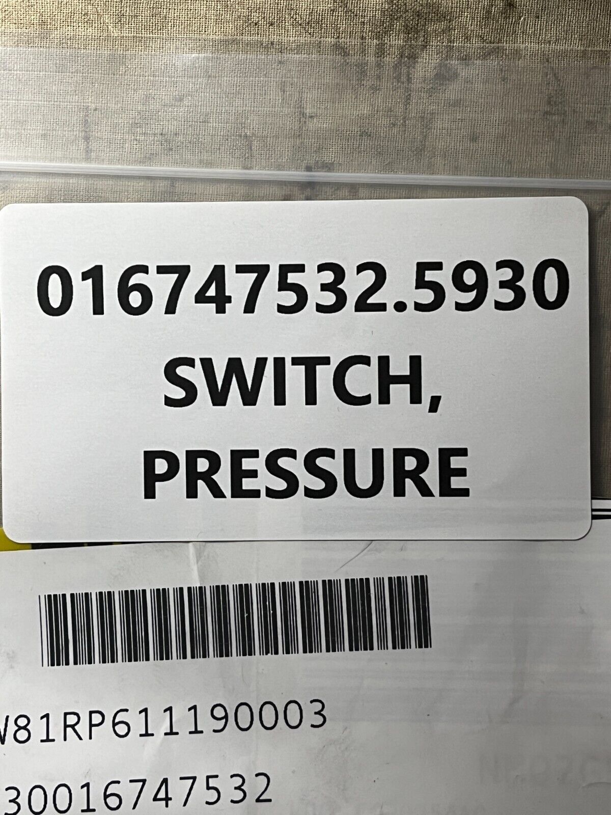 NASON XM-26B-1625R/WDAUVL SWITCH PRESSURE SWITCH FITS STRYKER 5930-01-674-7532