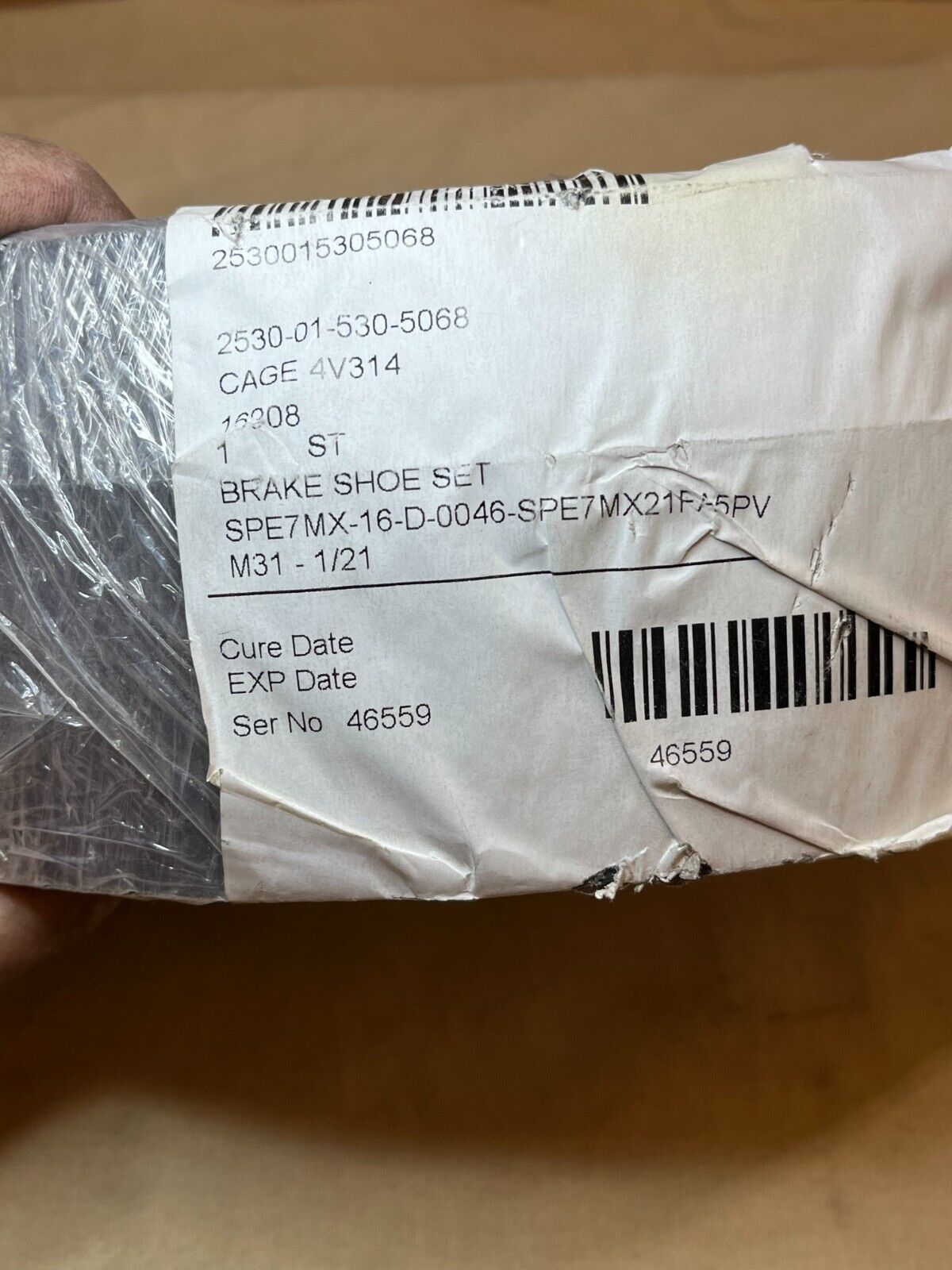 M1101 M1102 TRAILER BRAKE SHOE SET 16908 12757 12449381 2530-01-530-5068