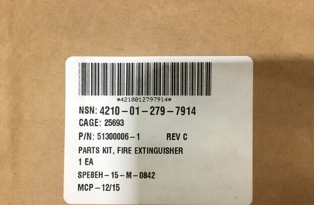 Genuine M1A1 Tank Meggitt Safety 51300006-1 51300006 Fire Extinguisher Parts Kit
