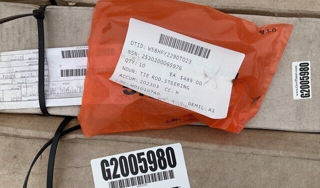 GENERAL DYNAMICS 10674317-001PG WHEEL STEERING TIE ROD 2530-20-006-5976