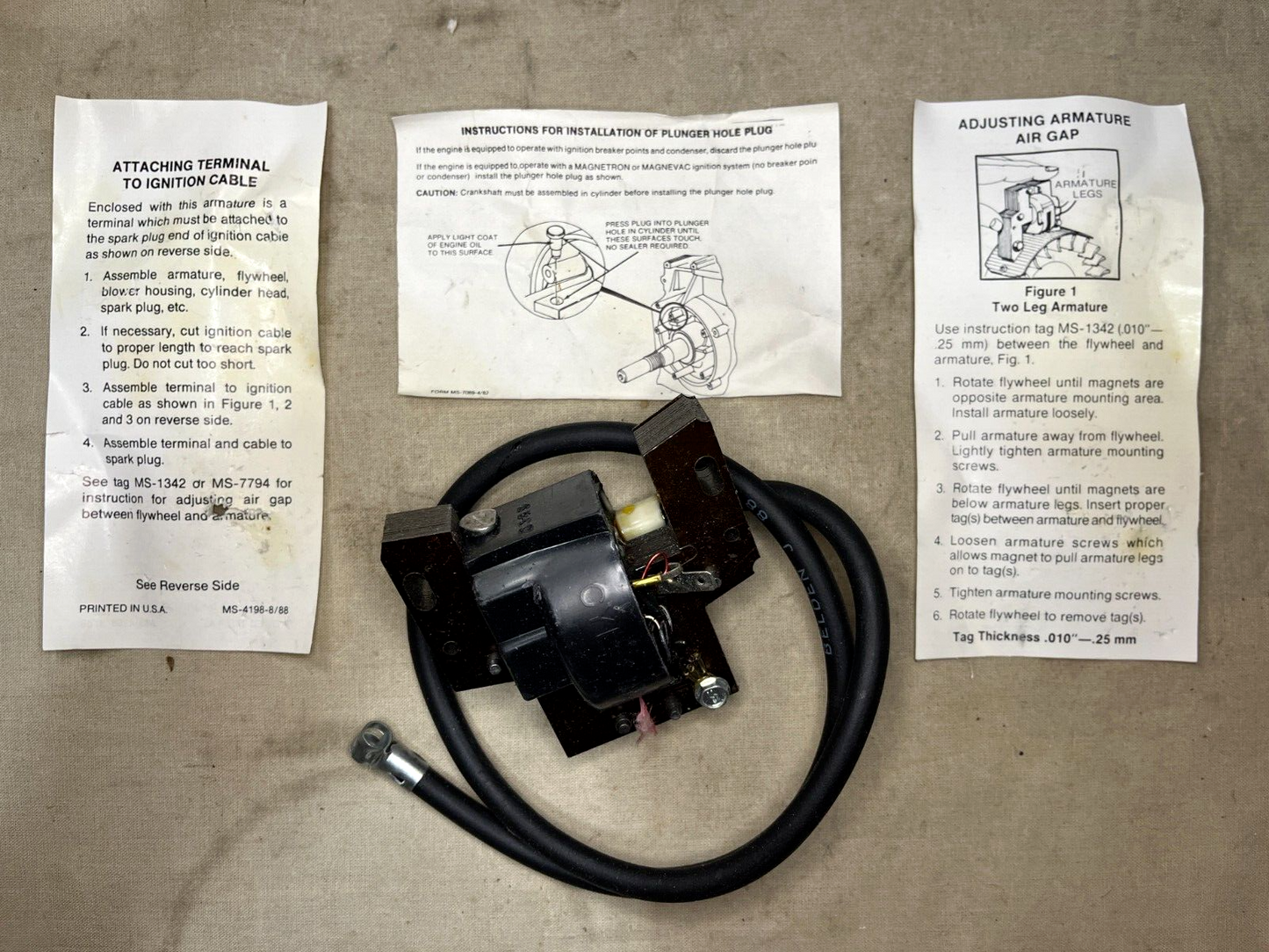 OEM BRIGGS & STRATTON 398811 12V IGNITION MAGNETO COIL 398265 2920-01-210-6593
