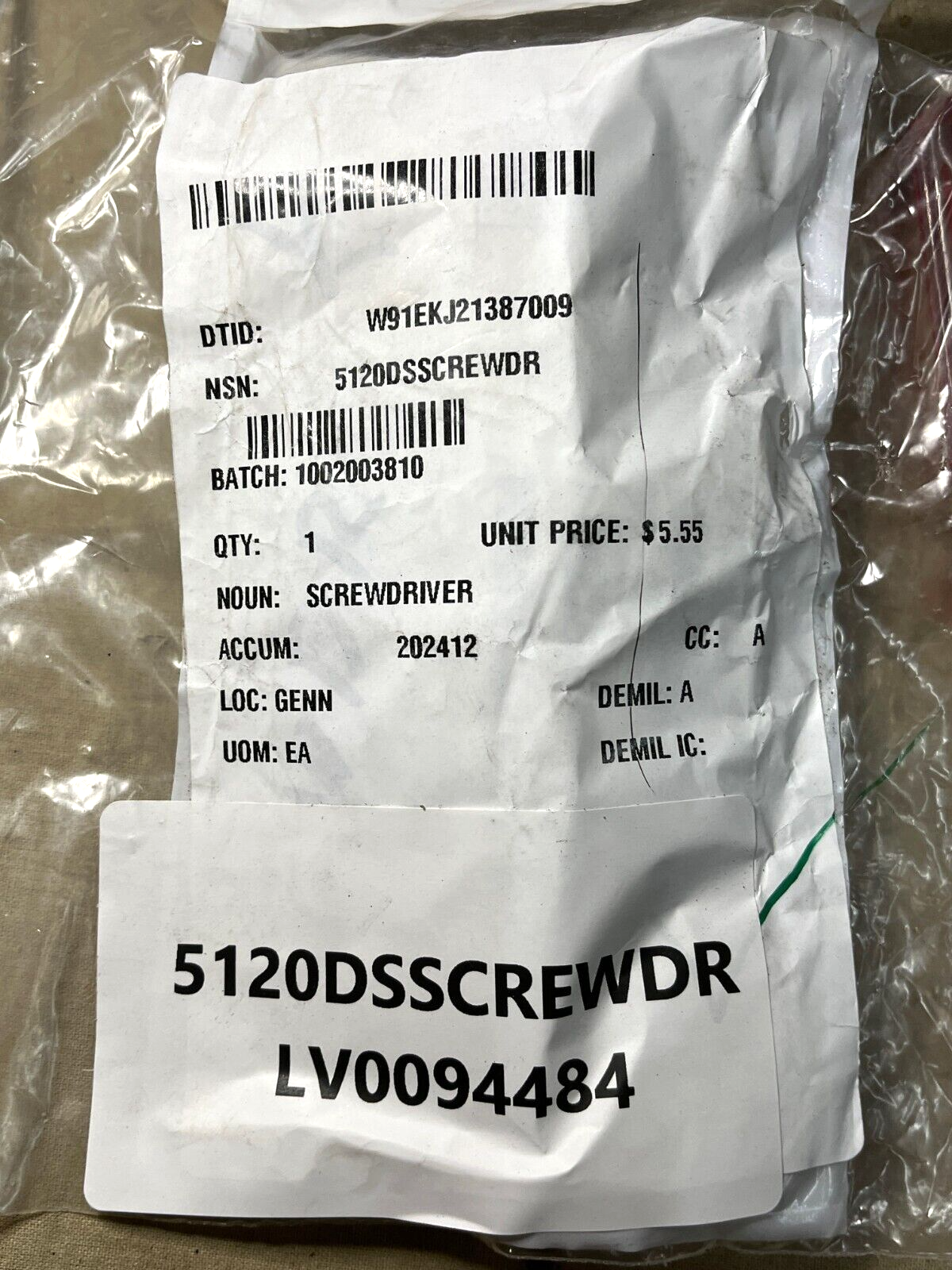 NEW GS KING TOOLS 102 CHROME VANADIUM SCREWDRIVER 6inch USA