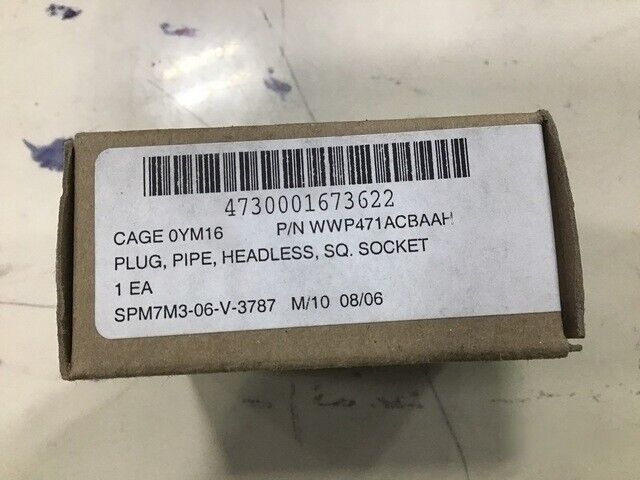 NEW MIL-A-8625 1.5 INCH SQ PIPE PLUG NSN 4730-00-167-3622