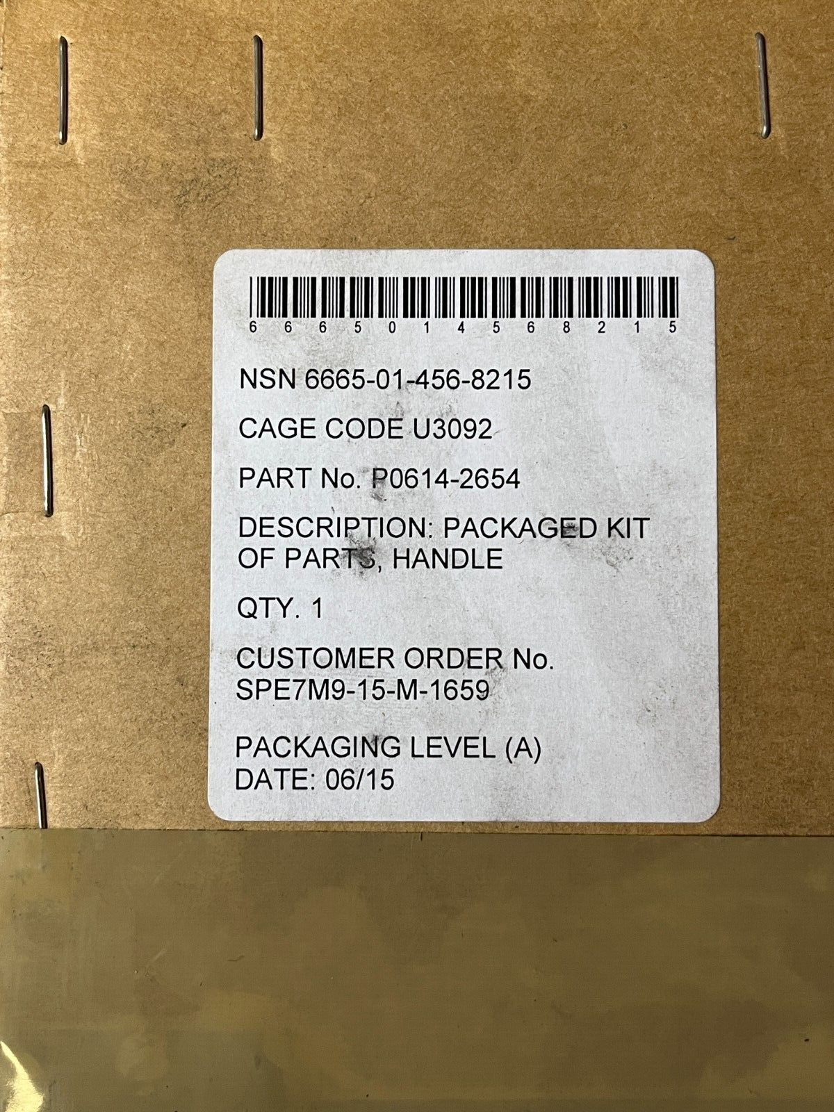 MILITARY DETECTION AND ALARM DEVICE CARRYING HANDLE P0614-2654 6665-01-456-8215